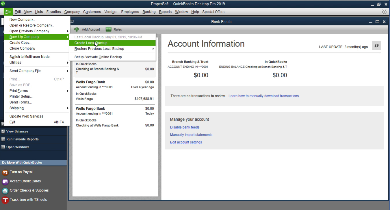 Steps to Backup QuickBooks Desktop Data