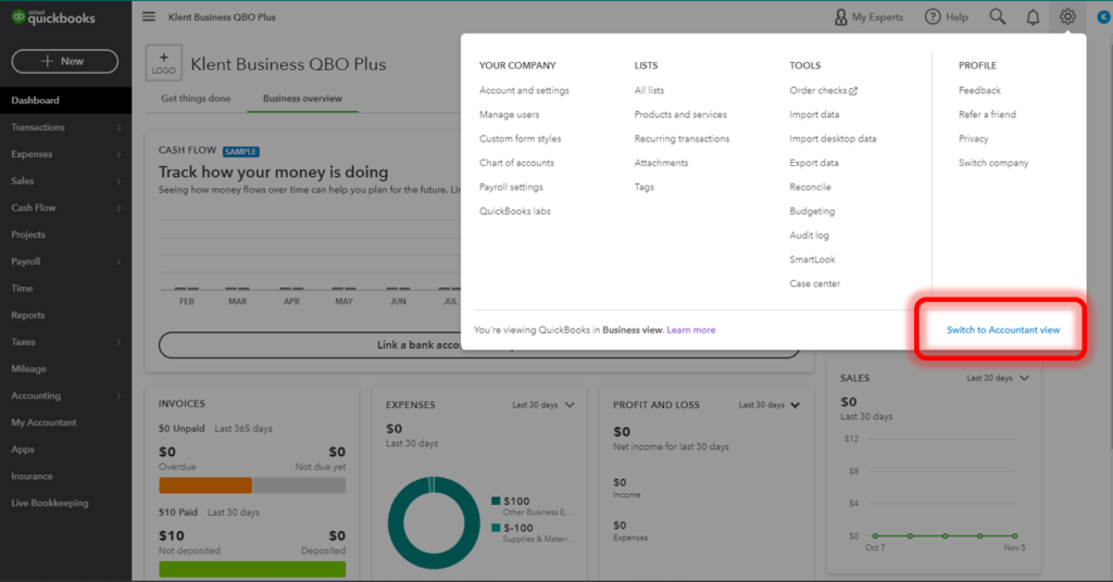 Switching the Accounting Programs