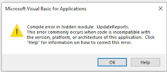 Compile Error in Hidden Module QuickBooks