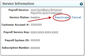 Reactivate QuickBooks Payroll