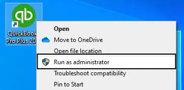 Run Your QB Desktop as Administrator