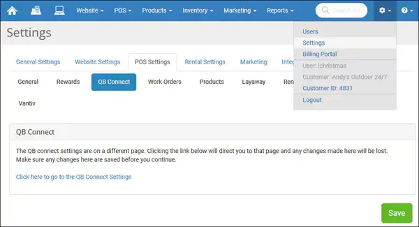 Web Connector Settings