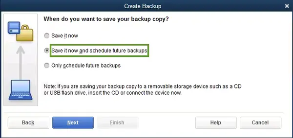 Create a Backup of the QB Company File