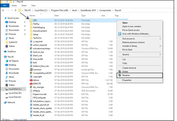 Modify CPS Folder