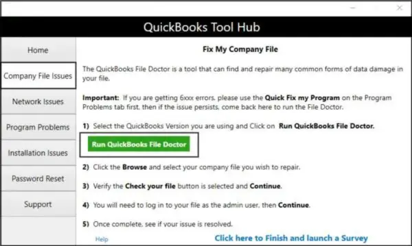 QucikBooks File Doctor