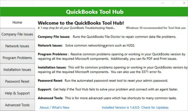 QuickBooks Tool Hub