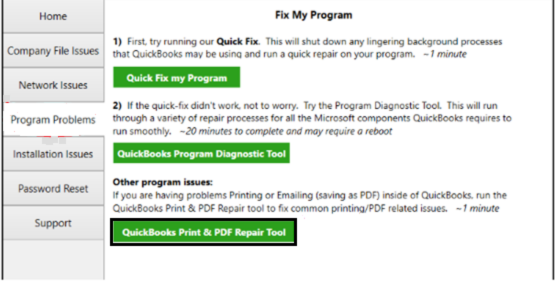 Print and PDF Repair Tool