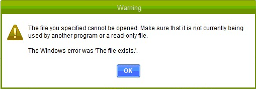 QuickBooks The File You Specified Cannot Be Opened