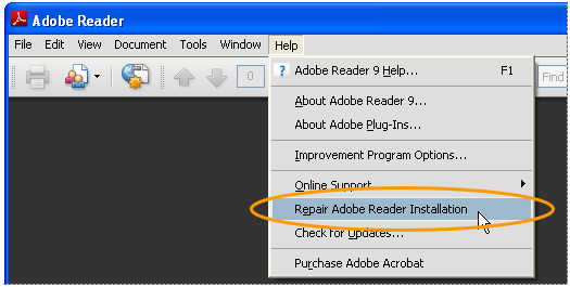 Repair Adobe Reader