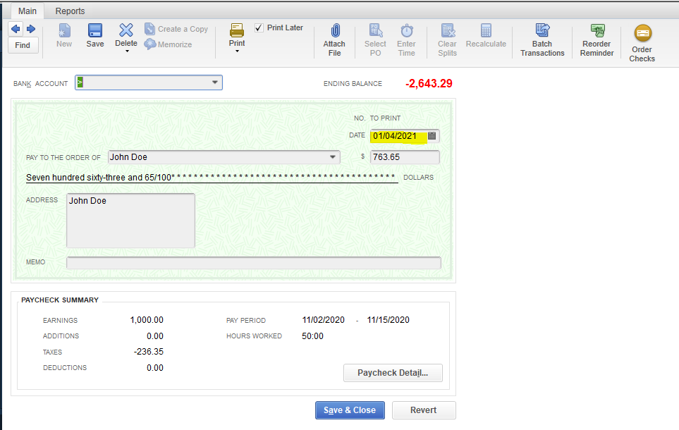 Ensure Employee’s Correct YTD Amounts