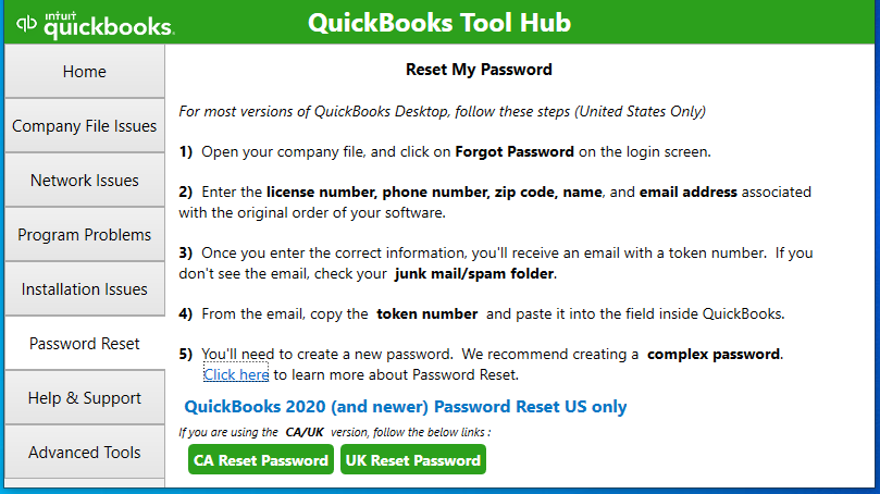 Tool Hub Password Reset