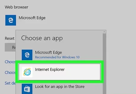 Set IE as the Default Browser