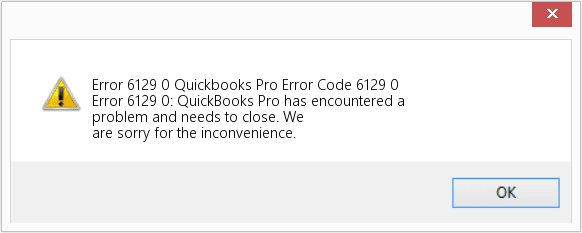 QuickBooks Error Code 6129