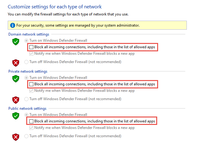 Configure Windows Firewall