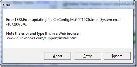 QuickBooks Error Code 1328