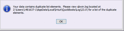 QuickBooks Error Code 213