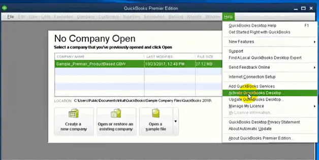 Activate QuickBooks Desktop