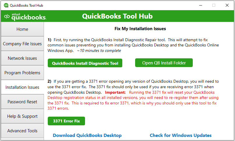 QuickBooks Install Diagnostic