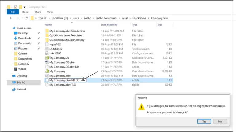 Rename Network Data (.ND) File