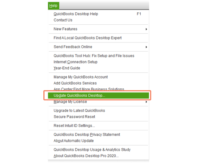 Update QuickBooks Desktop

