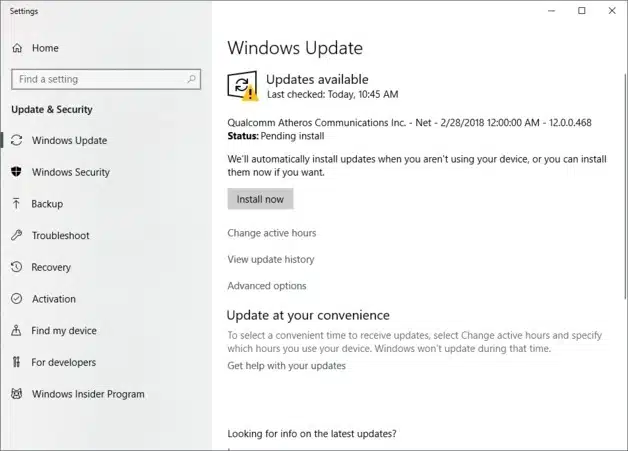 Update Windows
