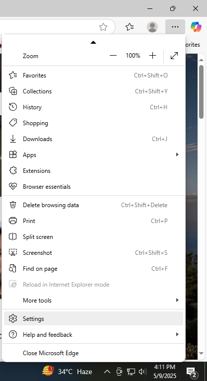 Settings and More