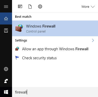 Open Firewall Settings