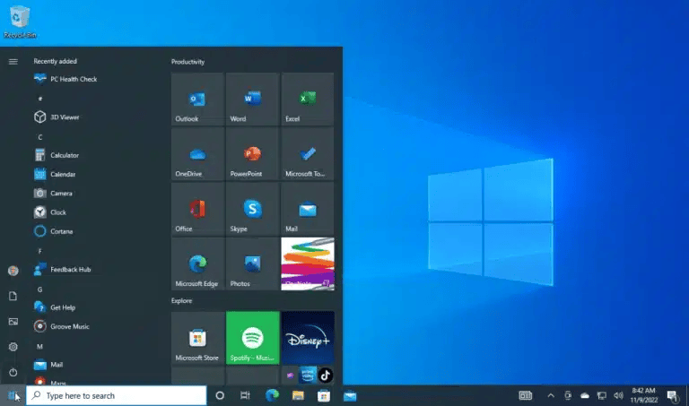 Open the Windows Start menu.
