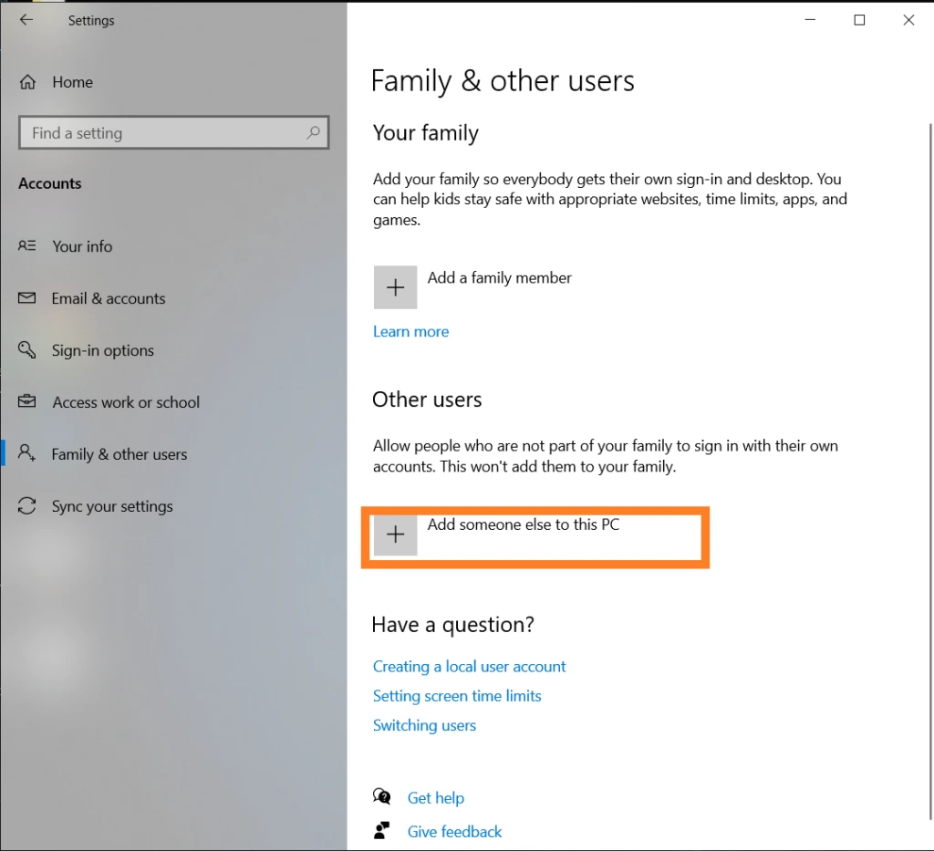 Create New Windows User