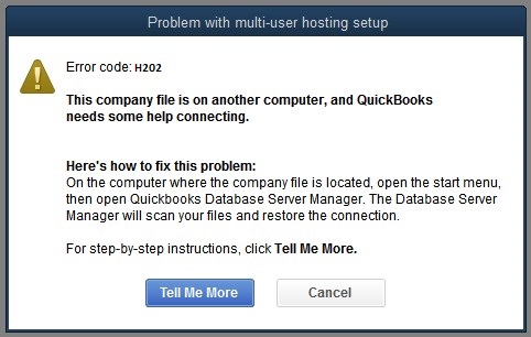 QuickBooks Error Message H202