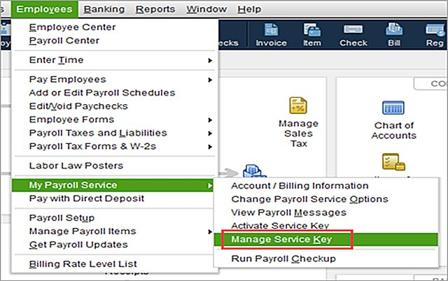 Manage Service Key