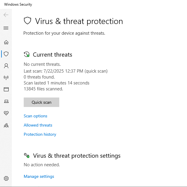 Virus & Threat Protection