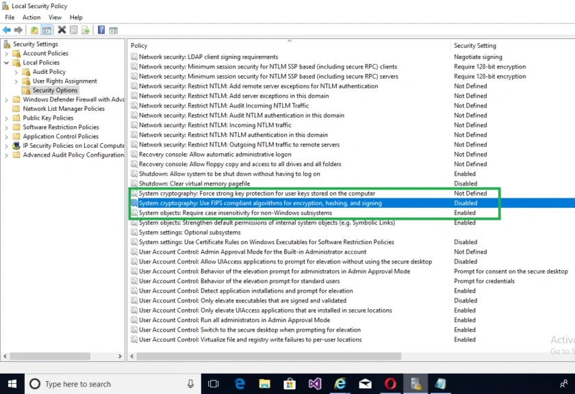 System Cryptography FIPS