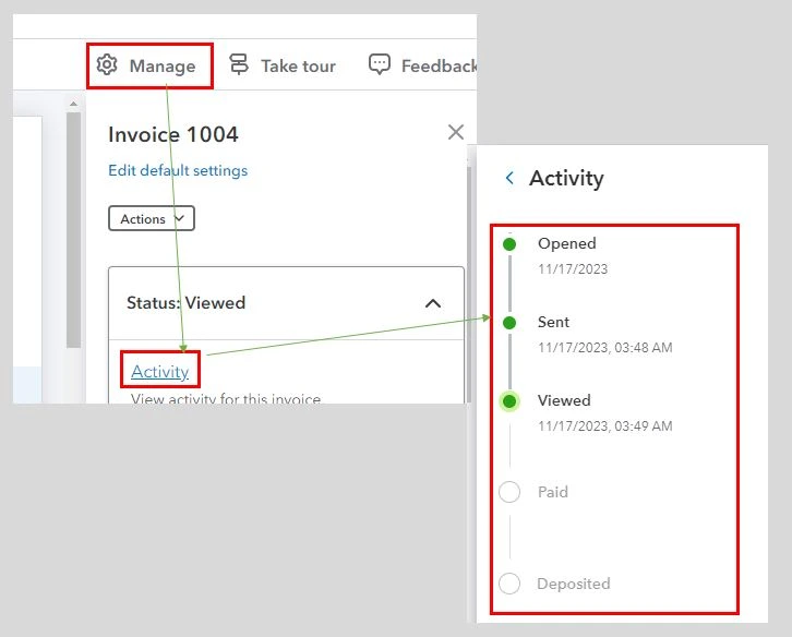 Reviewing the Invoice Status