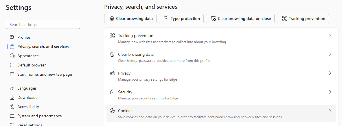 Privacy, search, and services