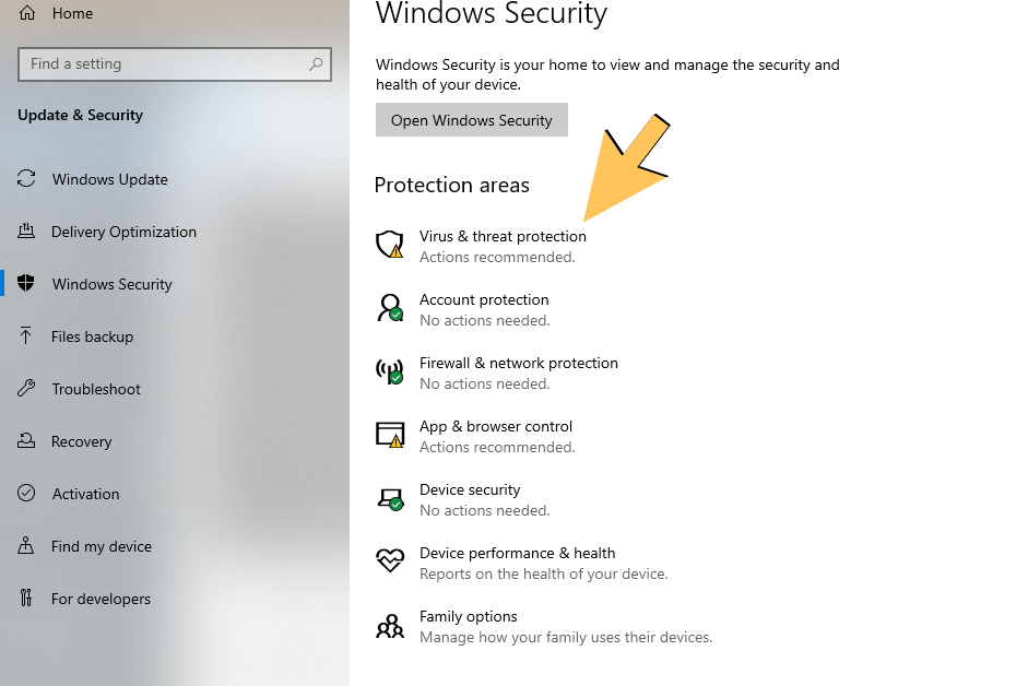 Virus & Threat Protection