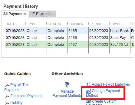 Change Payment Method