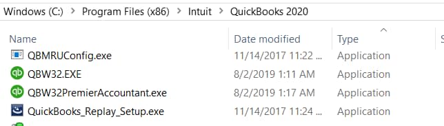 QuickBooks program (QBW32.EXE) file