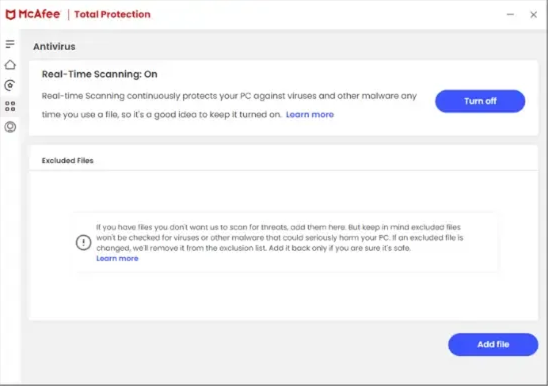 McAfee Exception Creation for QuickBooks Desktop