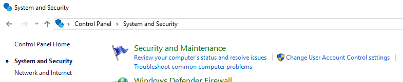 Security and Maintenance