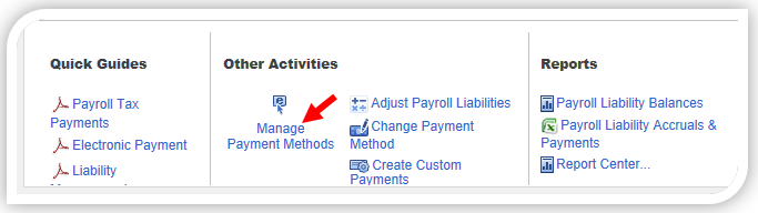 Manage Payment Methods