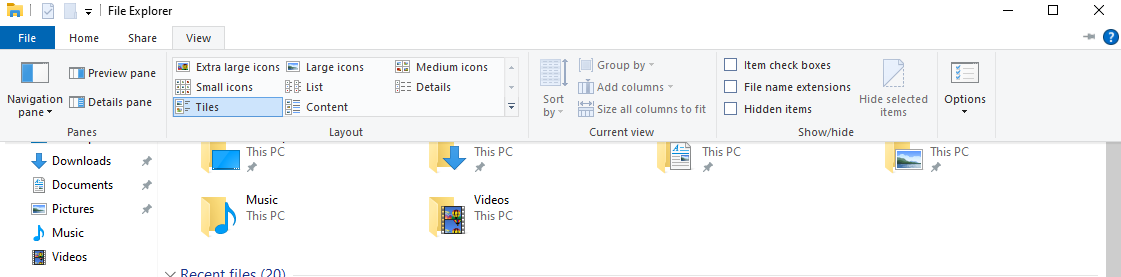 Click On View Tab