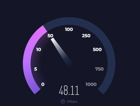 Let the speed test run
