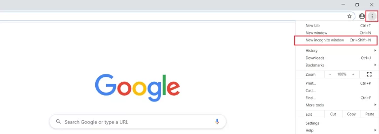incognito mode in chrome