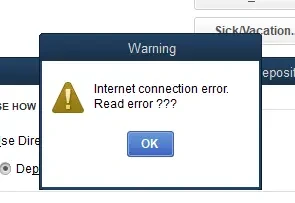 QuickBooks Internet Connection Error Read Error