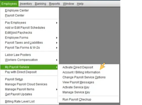 Account/Billing Info