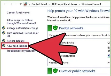 firewall Advance settings